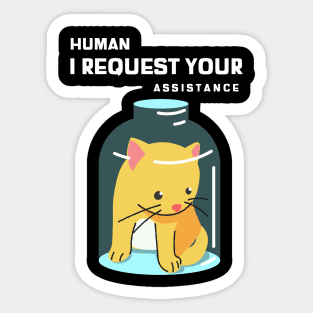 Cat assistance Sticker